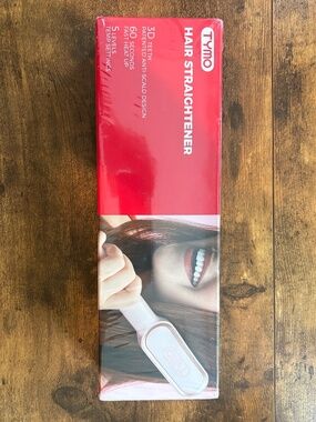 NWT - Unopened TYMO Ring Hair Straightener Comb/Brush for Women, Pink